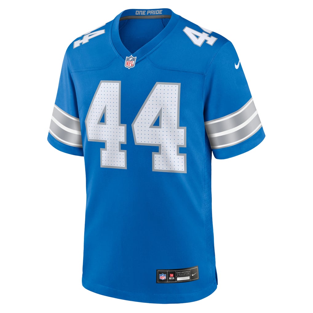 Men's Detroit Lions Malcolm Rodriguez Nike Blue Game Jersey - Image 3