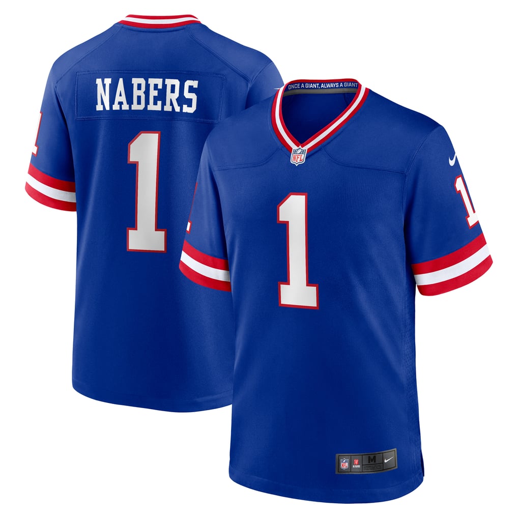 Men's New York Giants Malik Nabers Nike Royal Game Player Jersey - Image 2