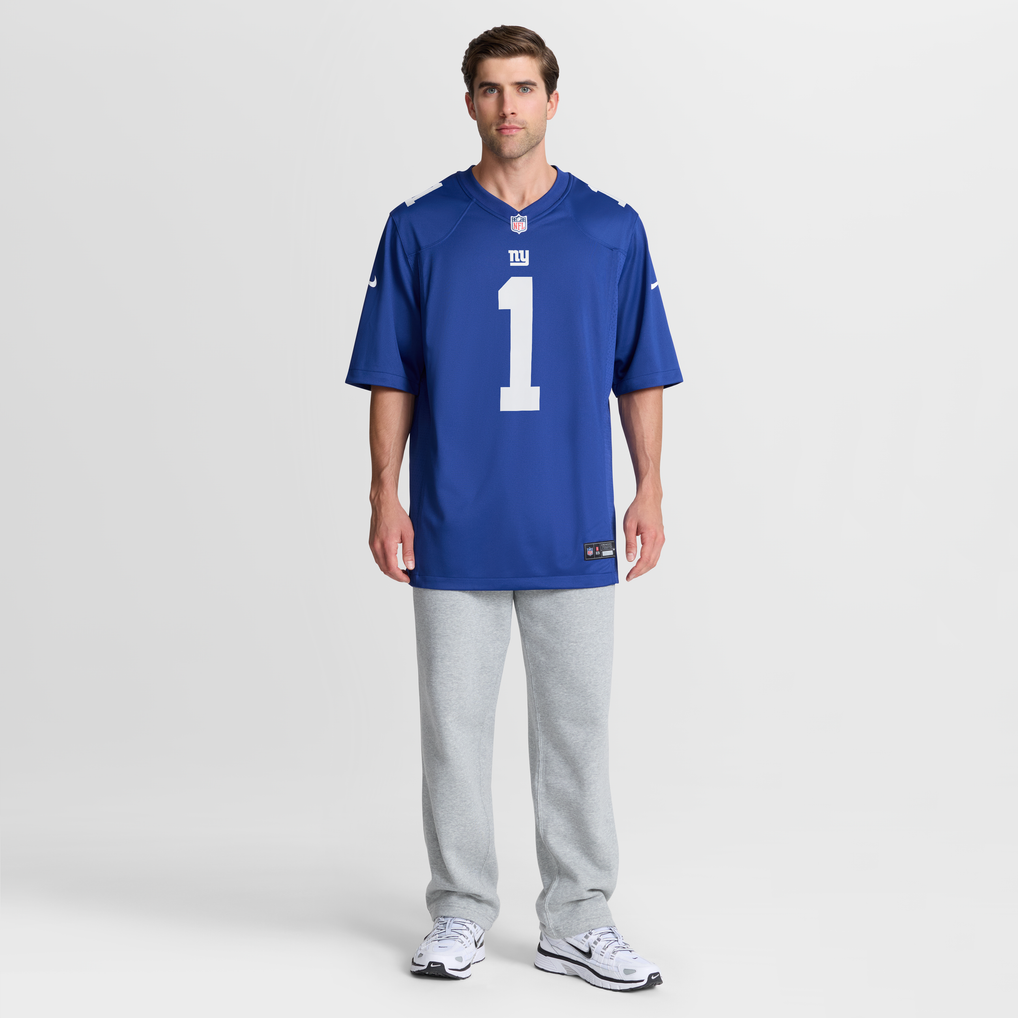 Men's New York Giants Malik Nabers Nike Royal  Player Game Jersey - Image 8