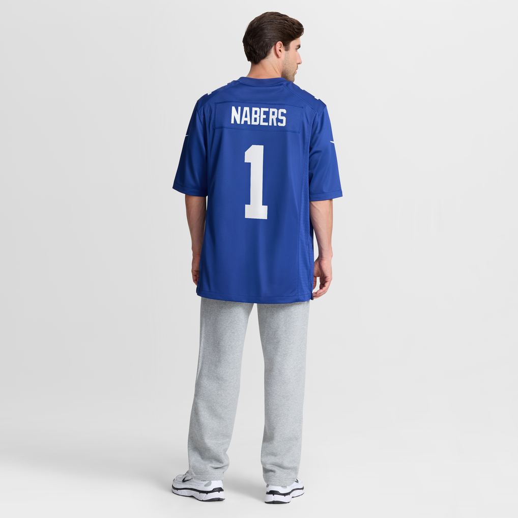 Men's New York Giants Malik Nabers Nike Royal  Player Game Jersey - Image 9