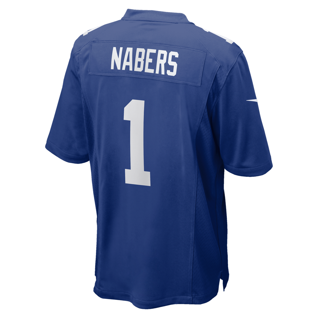 Men's New York Giants Malik Nabers Nike Royal  Player Game Jersey - Image 4