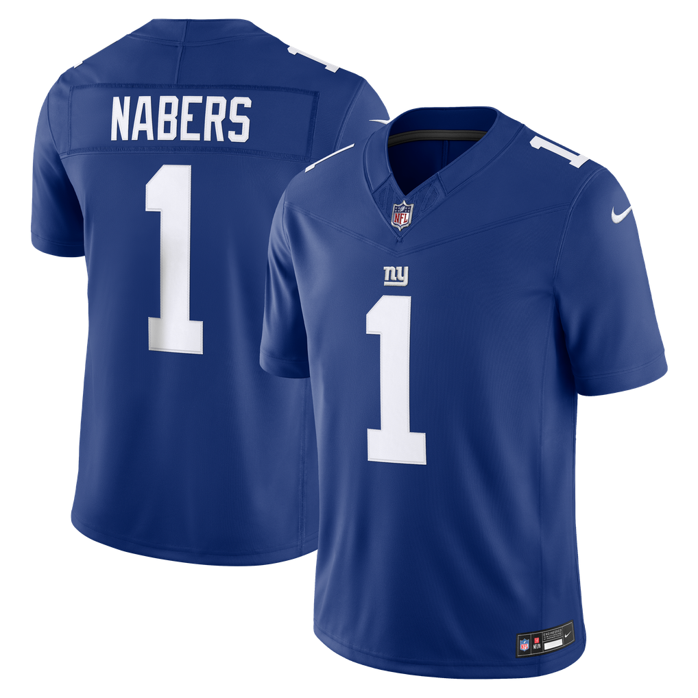 Men's New York Giants Malik Nabers Nike Royal Team Vapor F.U.S.E. Stitched Limited Jersey - Image 1