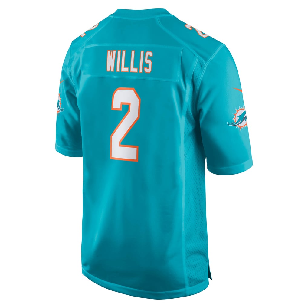 Men's Miami Dolphins Malik Willis Nike Aqua Game Jersey - Image 4