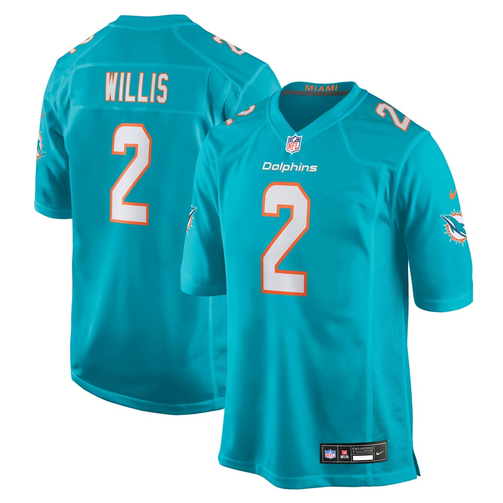 Men's Miami Dolphins Malik Willis Nike Aqua Game Jersey - Image 1