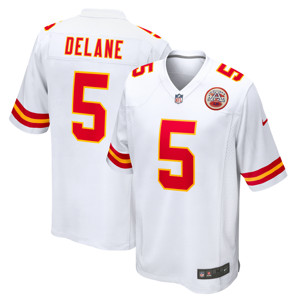 Men's Kansas City Chiefs Mansoor Delane Nike White Game Jersey - Image 2