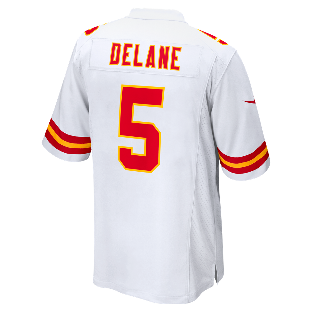 Men's Kansas City Chiefs Mansoor Delane Nike White Game Jersey - Image 4