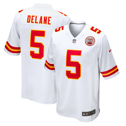 Men's Kansas City Chiefs Mansoor Delane Nike White Game Jersey - Image 1