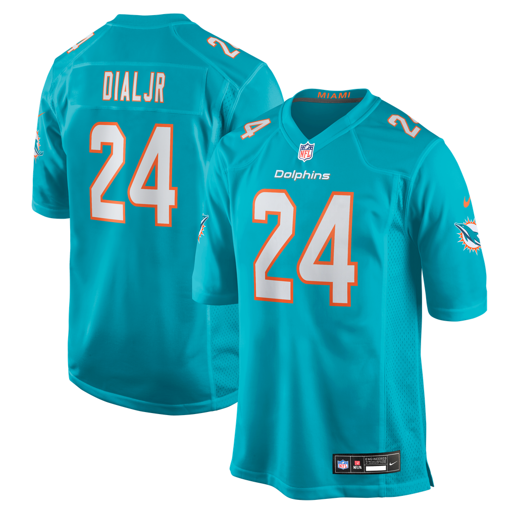 Men's Miami Dolphins Marcellas Dial Jr. Nike Aqua Team Game Jersey - Image 2