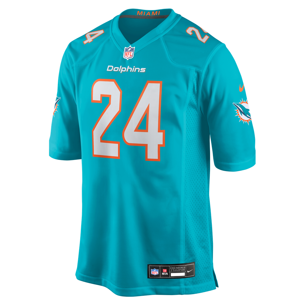 Men's Miami Dolphins Marcellas Dial Jr. Nike Aqua Team Game Jersey - Image 5