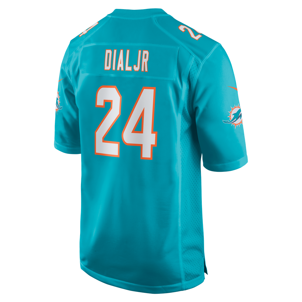 Men's Miami Dolphins Marcellas Dial Jr. Nike Aqua Team Game Jersey - Image 6