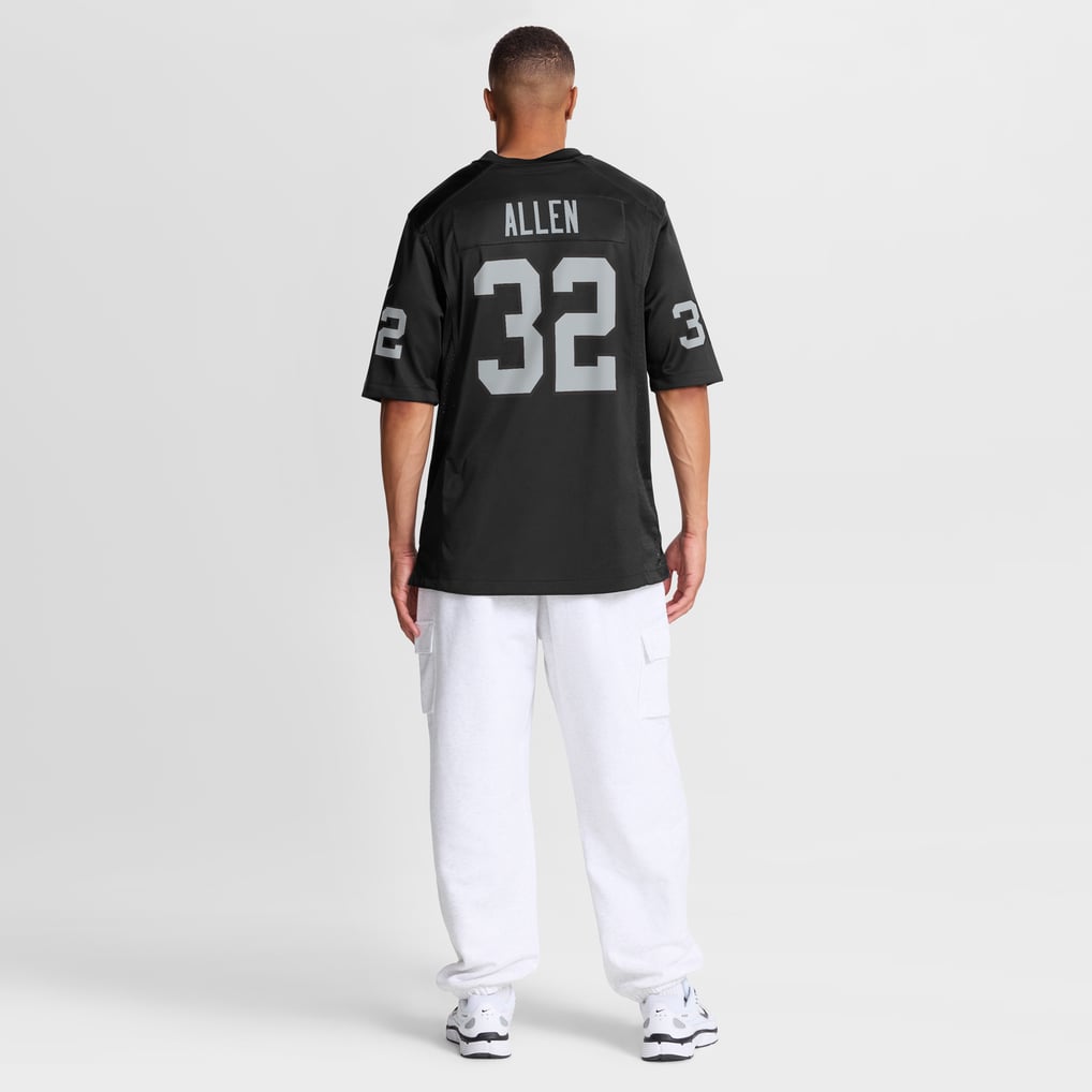 Men's Las Vegas Raiders Marcus Allen Nike Black Game Retired Player Jersey - Image 9