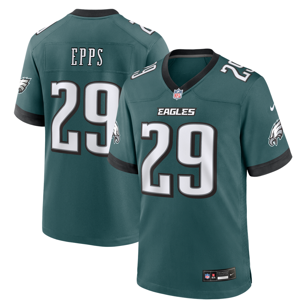 Men's Philadelphia Eagles Marcus Epps Nike Midnight Green Team Game Jersey - Image 2