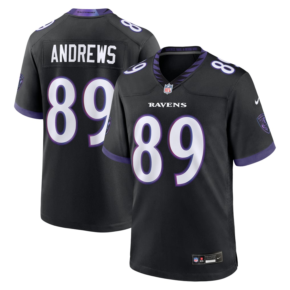 Men's Baltimore Ravens Mark Andrews Nike Black Alternate Game Jersey