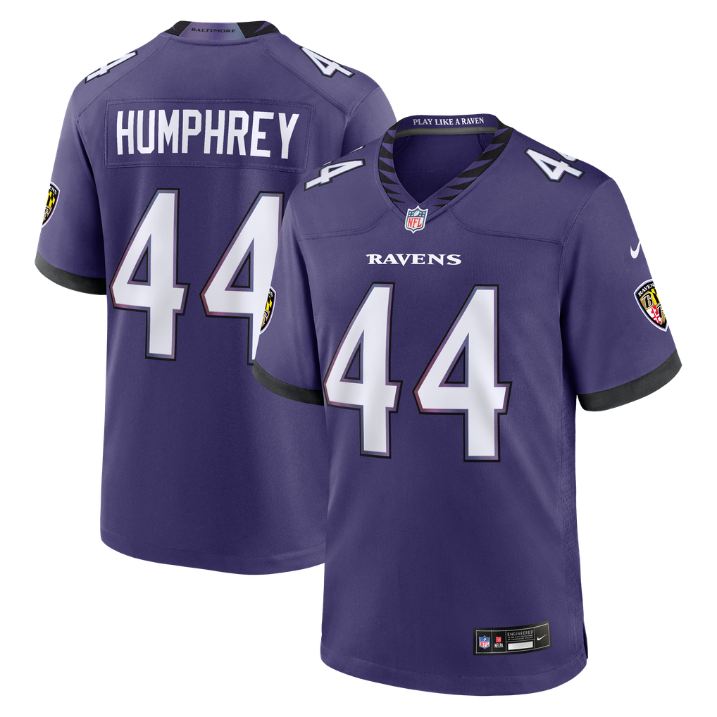 Men's Baltimore Ravens Marlon Humphrey Nike Purple Team Game Jersey