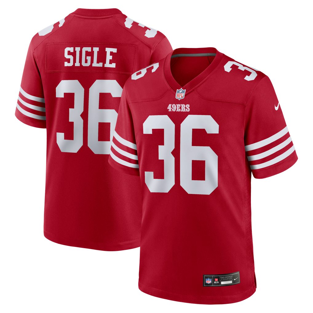 Men's San Francisco 49ers Marques Sigle Nike  Scarlet Team Game Jersey - Image 1