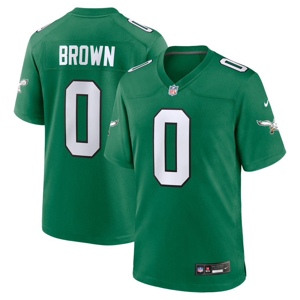 Men's Philadelphia Eagles Marquise Brown Nike  Kelly Green Alternate 2 Game Jersey - Image 2