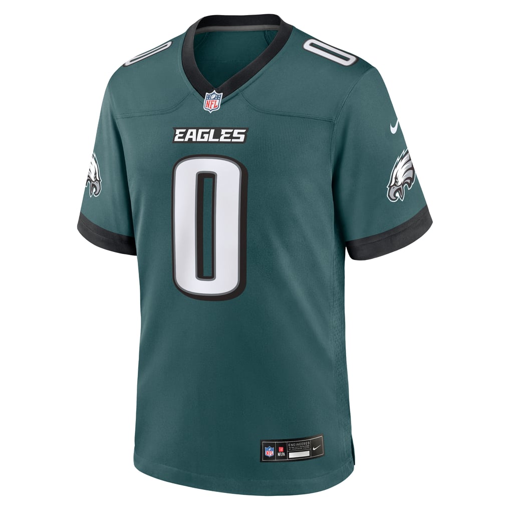 Men's Philadelphia Eagles Marquise Brown Nike  Midnight Green Team Game Jersey - Image 3