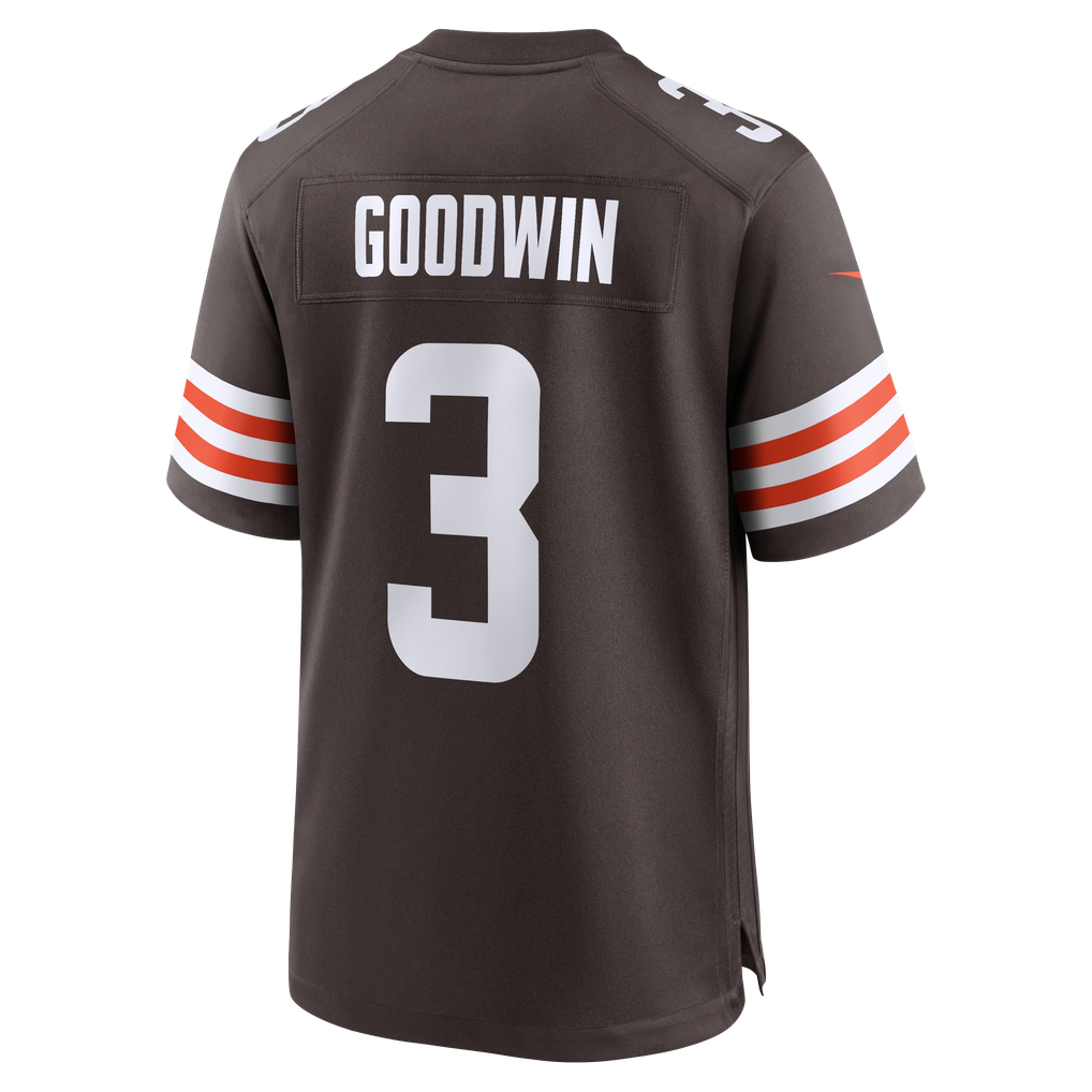 Men's Cleveland Browns Marquise Goodwin Nike Brown Team Game Jersey - Image 4