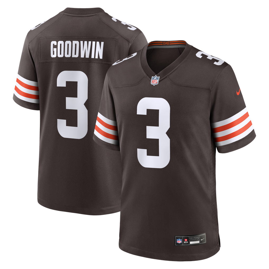 Men's Cleveland Browns Marquise Goodwin Nike Brown Team Game Jersey - Image 1