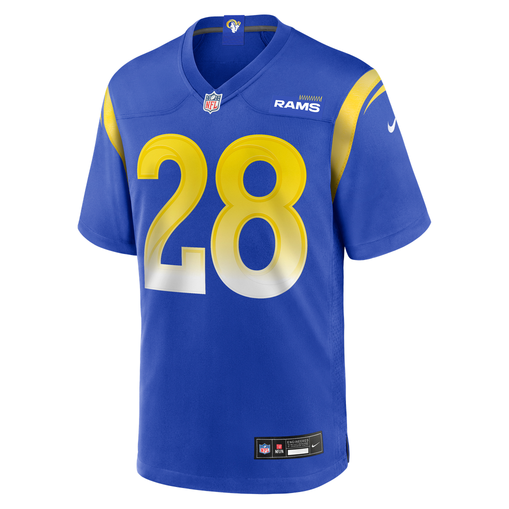 Men's Los Angeles Rams Marshall Faulk Nike Royal Game Retired Player Jersey - Image 3