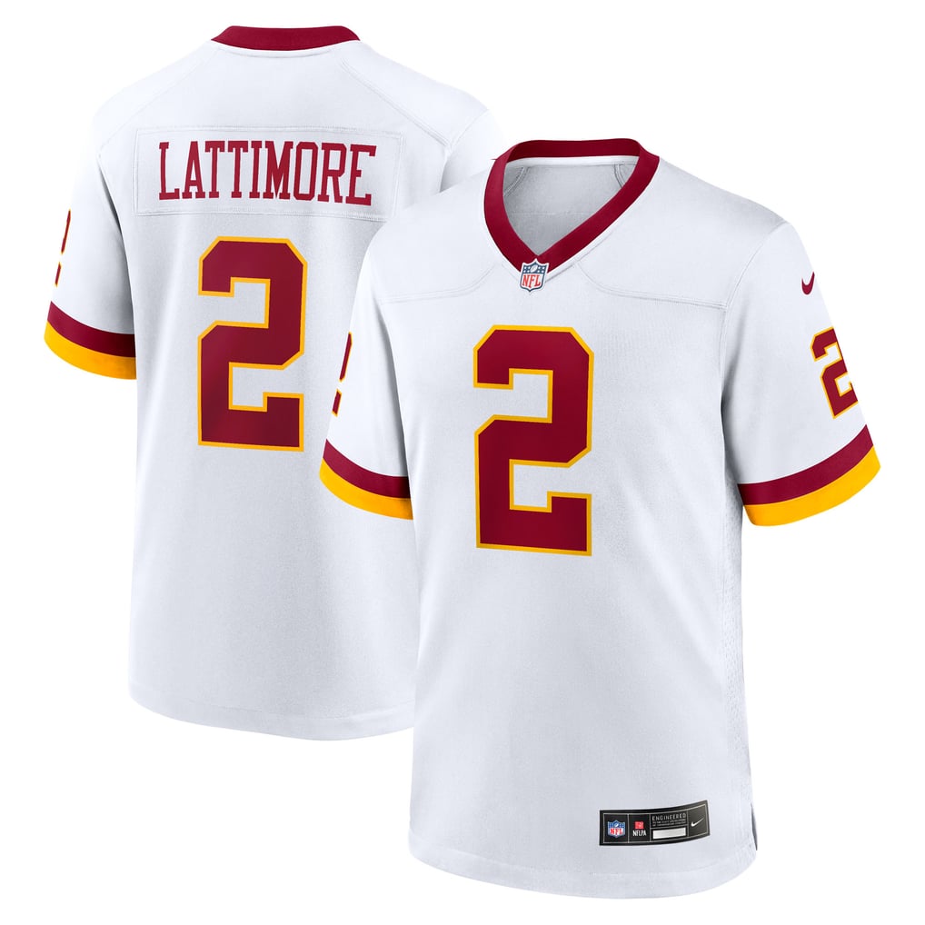 Men's Washington Commanders Marshon Lattimore Nike White Game Super Bowl Era Jersey - Image 1