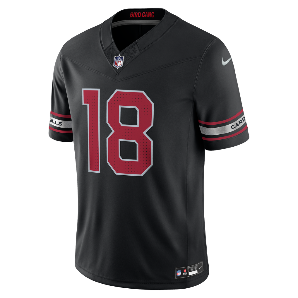 Men's Arizona Cardinals Marvin Harrison Jr. Nike Black Alternate Vapor F.U.S.E. Stitched Limited Jersey - Image 3