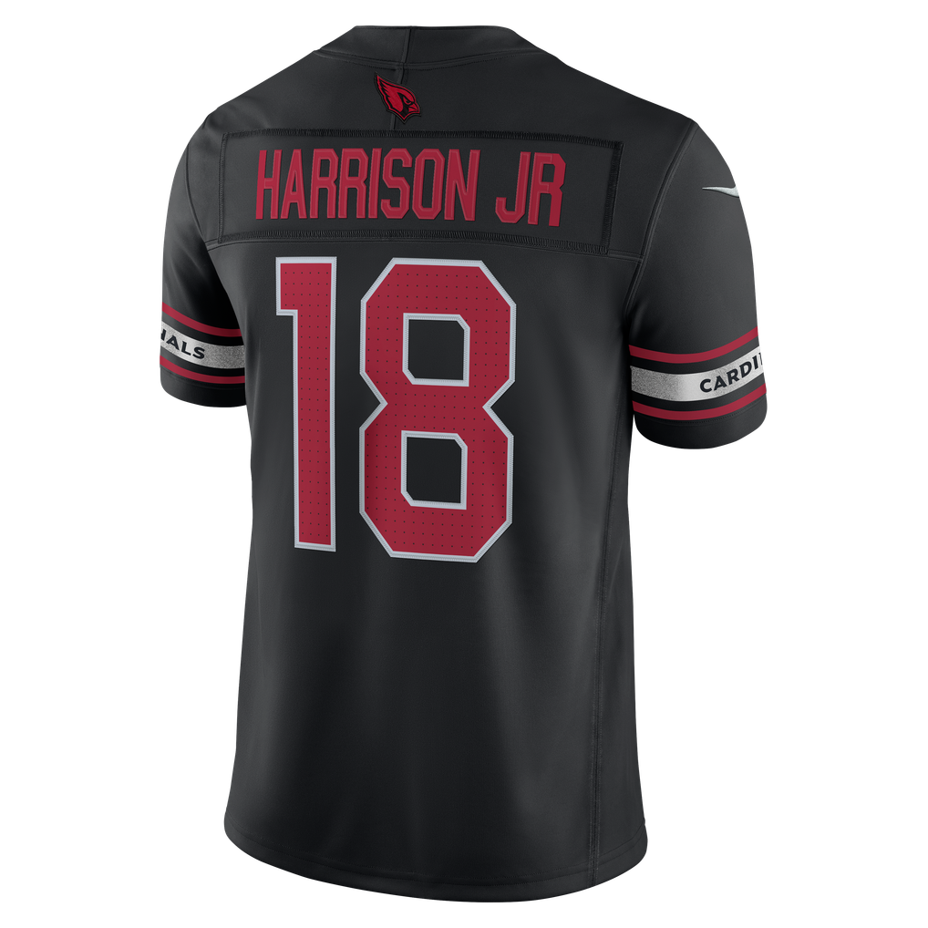 Men's Arizona Cardinals Marvin Harrison Jr. Nike Black Alternate Vapor F.U.S.E. Stitched Limited Jersey - Image 4
