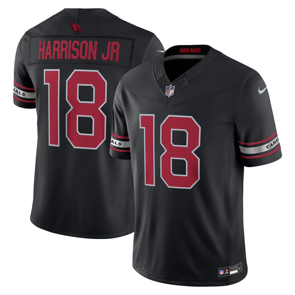 Men's Arizona Cardinals Marvin Harrison Jr. Nike Black Alternate Vapor F.U.S.E. Stitched Limited Jersey - Image 1