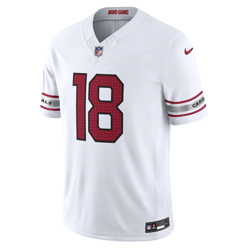 Men's Arizona Cardinals Marvin Harrison Jr. Nike White Vapor F.U.S.E. Stitched Limited Jersey - Image 3