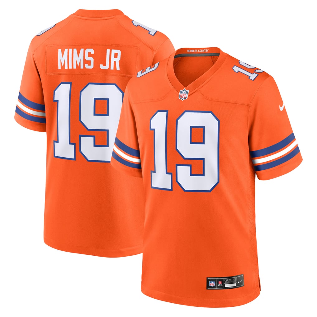 Men's Denver Broncos Marvin Mims Jr Nike Orange Mile High Collection 1977 Throwback Player Game Jersey - Image 2
