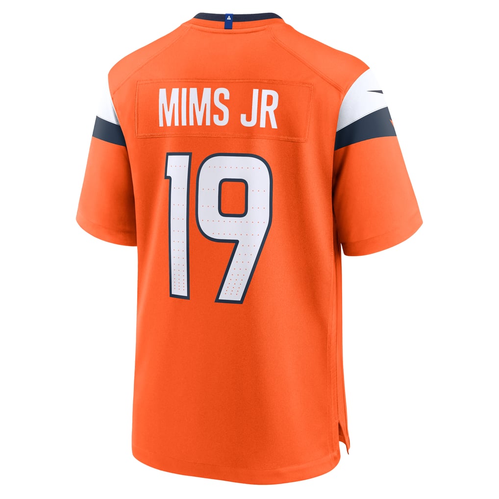 Men's Denver Broncos Marvin Mims Jr Nike  Orange Team Game Jersey - Image 4