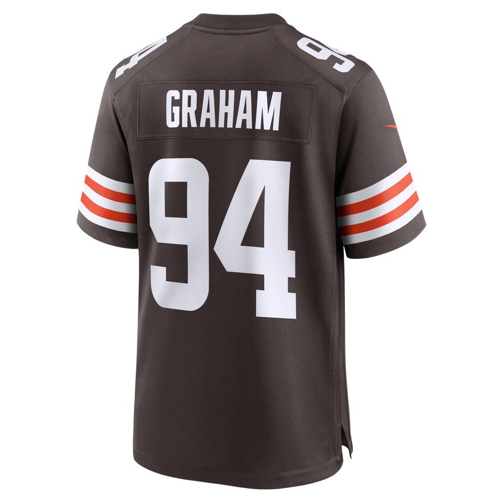 Men's Cleveland Browns Mason Graham Nike Brown Game Jersey - Image 4