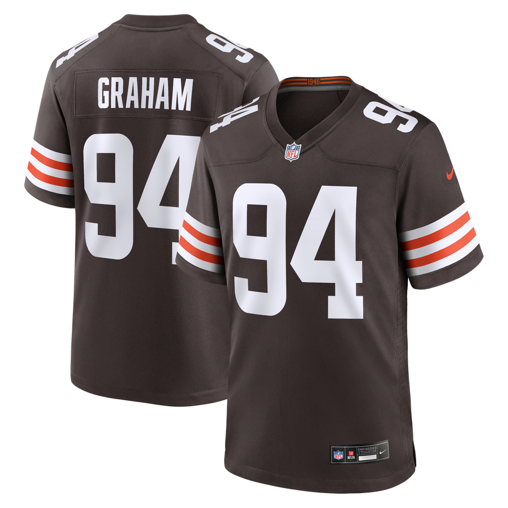Men's Cleveland Browns Mason Graham Nike Brown Game Jersey - Image 1