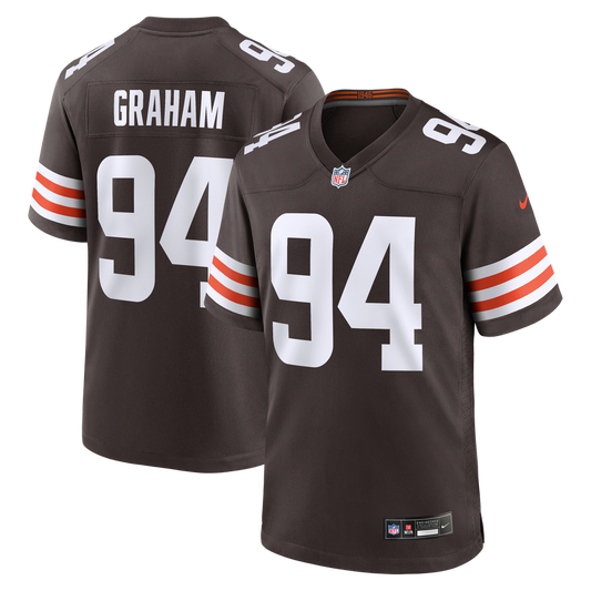 Men's Cleveland Browns Mason Graham Nike Brown Game Jersey - Image 1