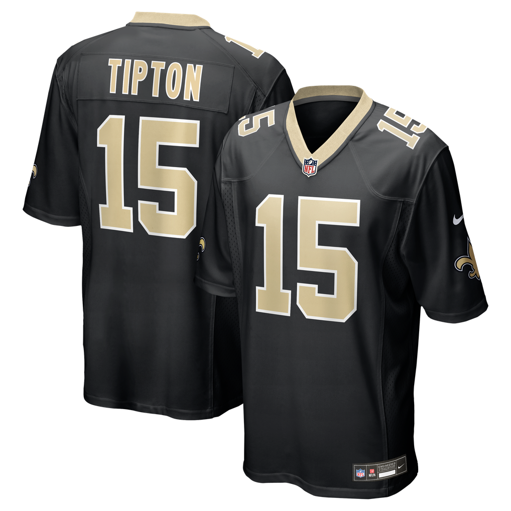 Men's New Orleans Saints Mason Tipton Nike  Black Team Game Jersey - Image 1
