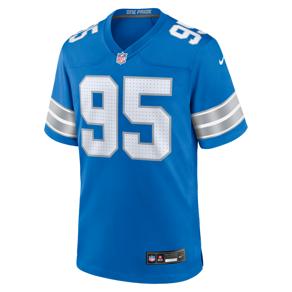 Men's Detroit Lions Mathieu Betts Nike  Blue Game Jersey - Image 3