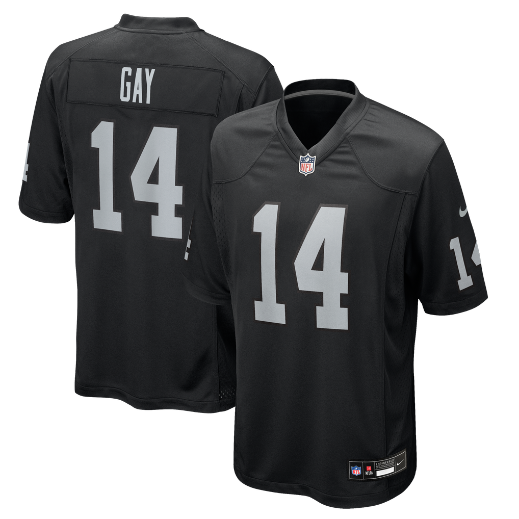 Men's Las Vegas Raiders Matt Gay Nike Black Team Game Jersey - Image 1