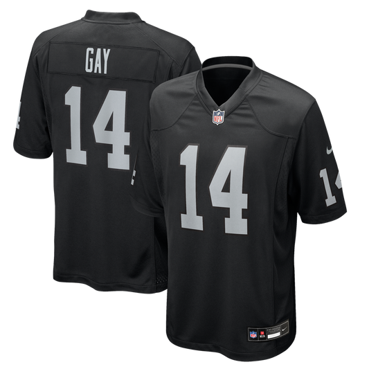 Men's Las Vegas Raiders Matt Gay Nike Black Team Game Jersey - Image 1