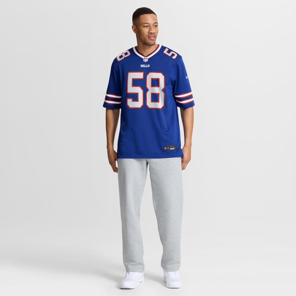 Men's Buffalo Bills Matt Milano Nike Royal Game Player Jersey - Image 8