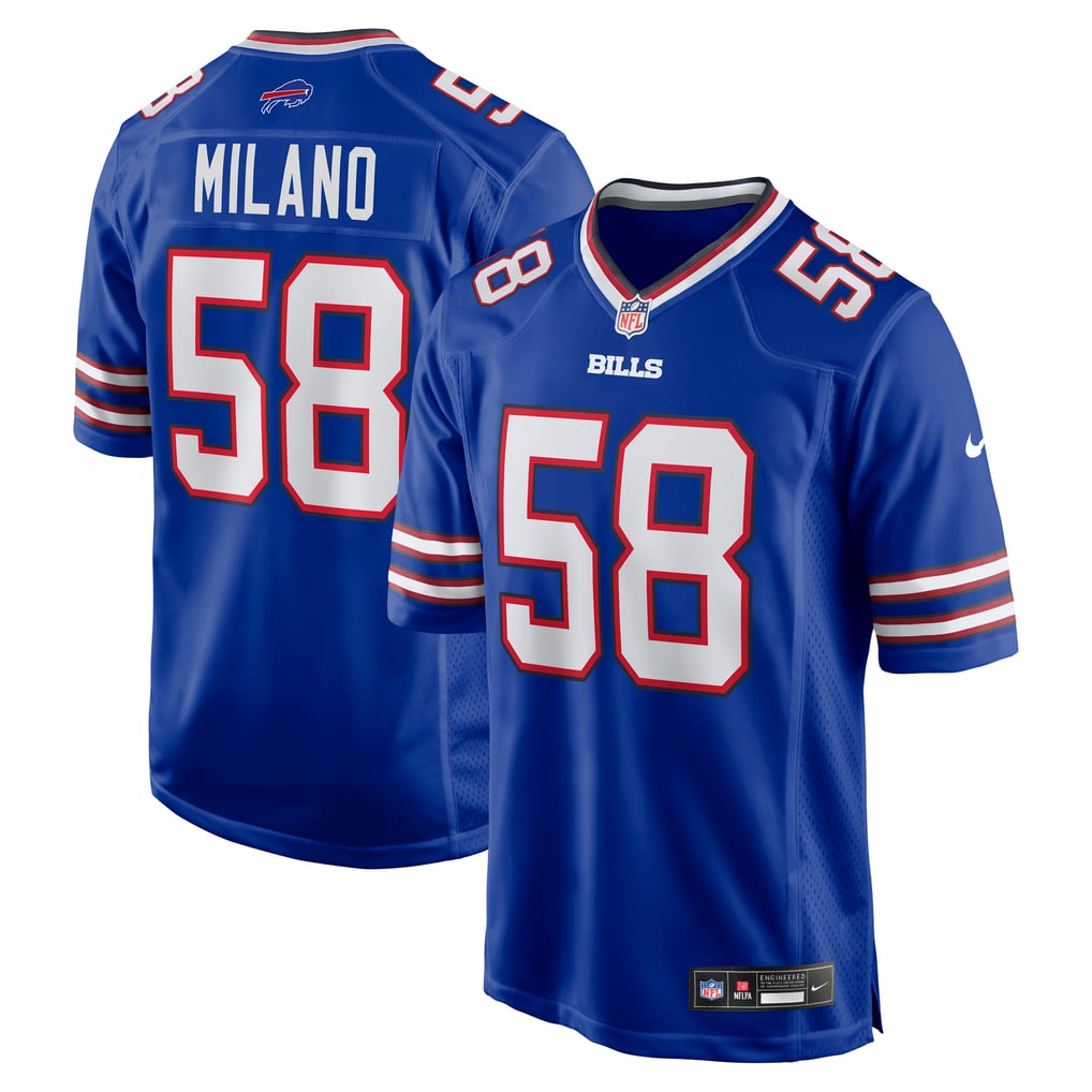 Men's Buffalo Bills Matt Milano Nike Royal Game Player Jersey - Image 1