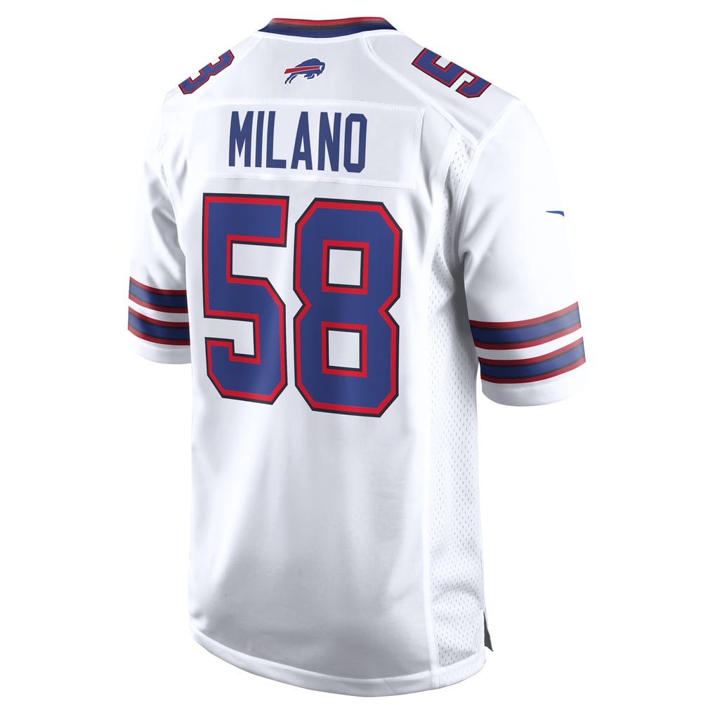 Men's Buffalo Bills Matt Milano Nike White Away Game Player Jersey - Image 4