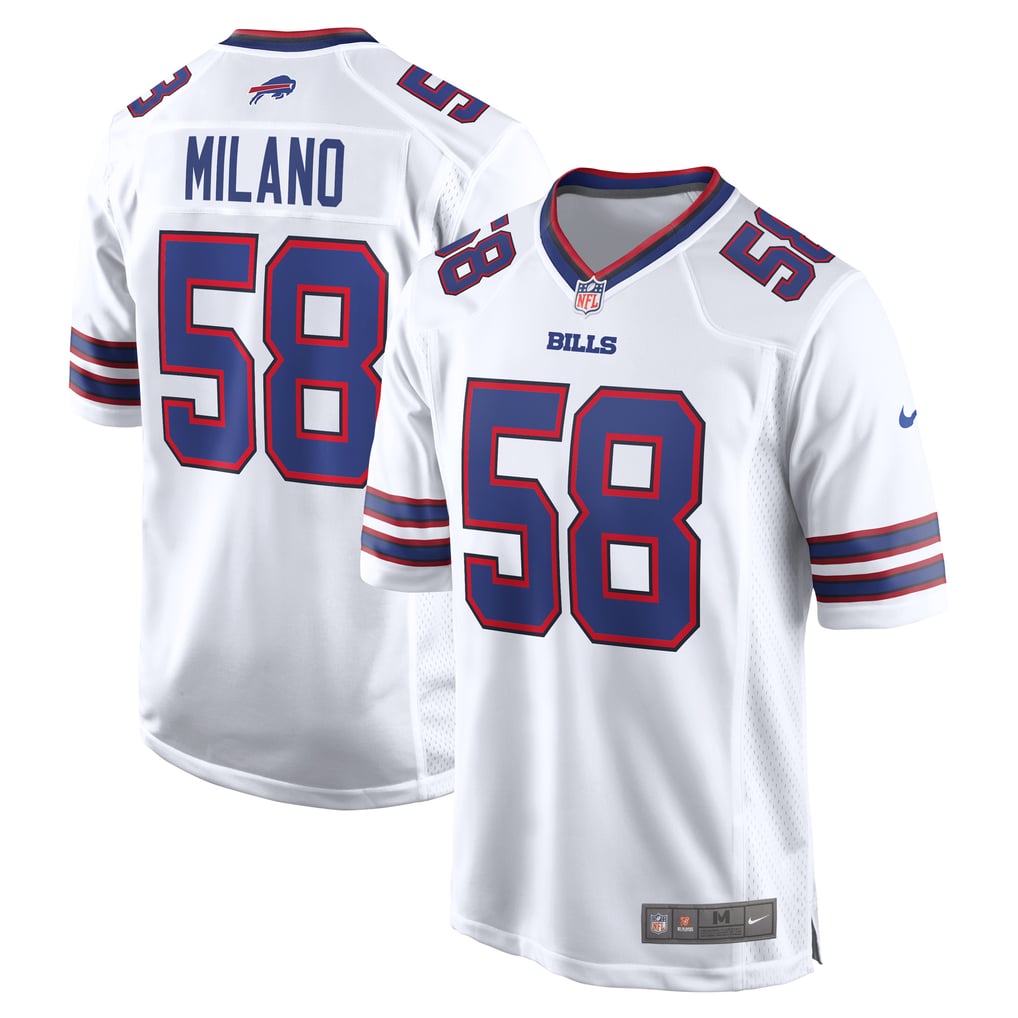 Men's Buffalo Bills Matt Milano Nike White Away Game Player Jersey - Image 1