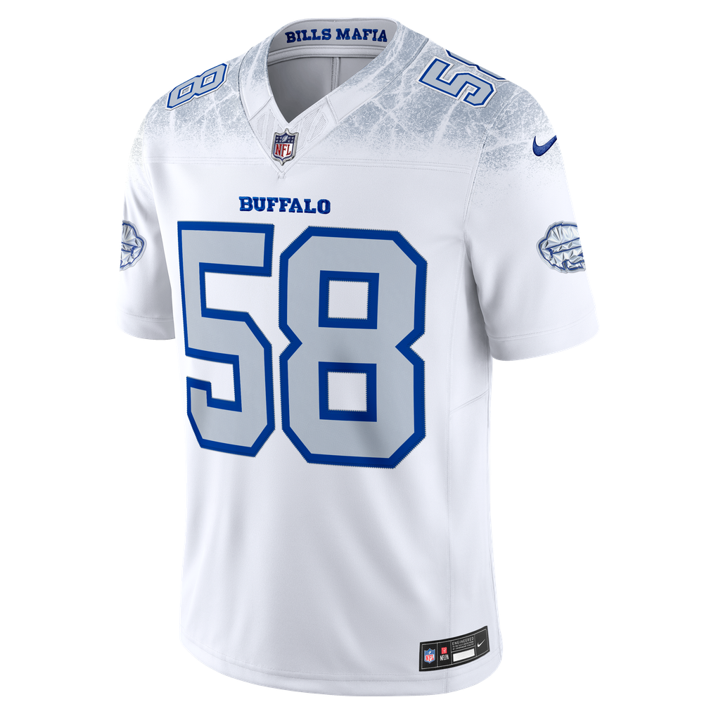 Men's Buffalo Bills Matt Milano Nike White Rivalries Collection Stitched Limited Jersey - Image 3