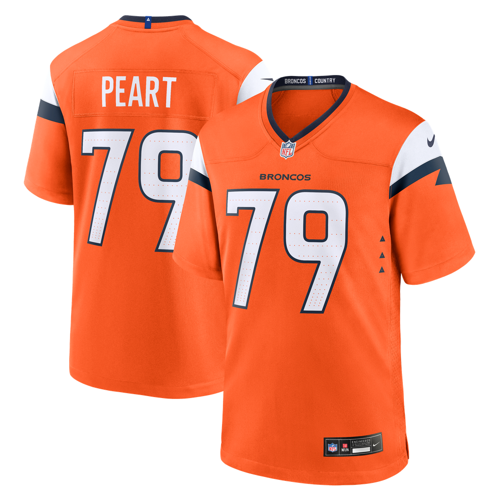 Men's Denver Broncos Matt Peart Nike  Orange Team Game Jersey - Image 2