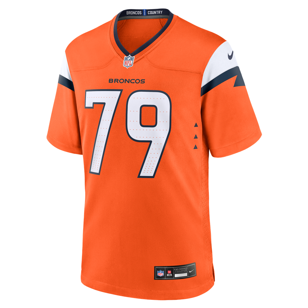 Men's Denver Broncos Matt Peart Nike  Orange Team Game Jersey - Image 3