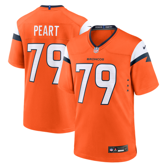 Men's Denver Broncos Matt Peart Nike  Orange Team Game Jersey - Image 1