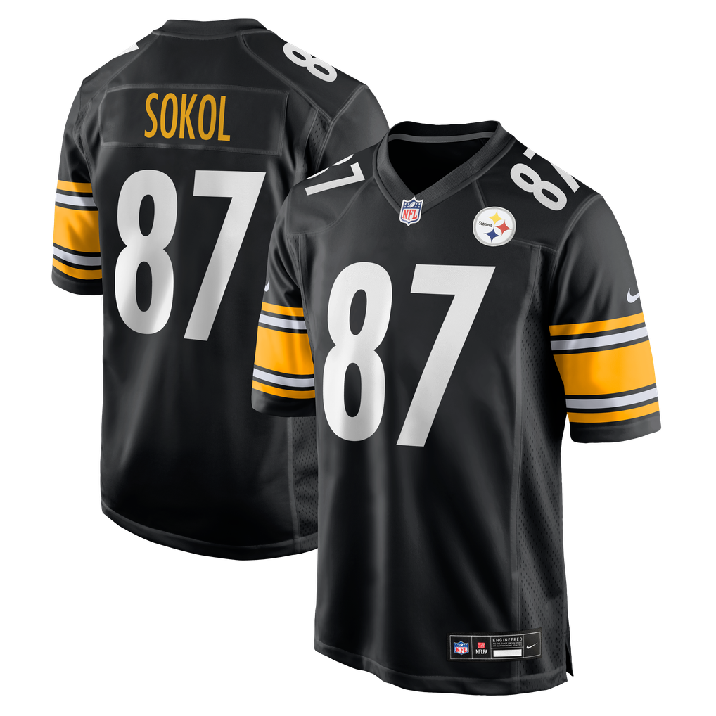 Men's Pittsburgh Steelers Matt Sokol Nike  Black Team Game Jersey - Image 2