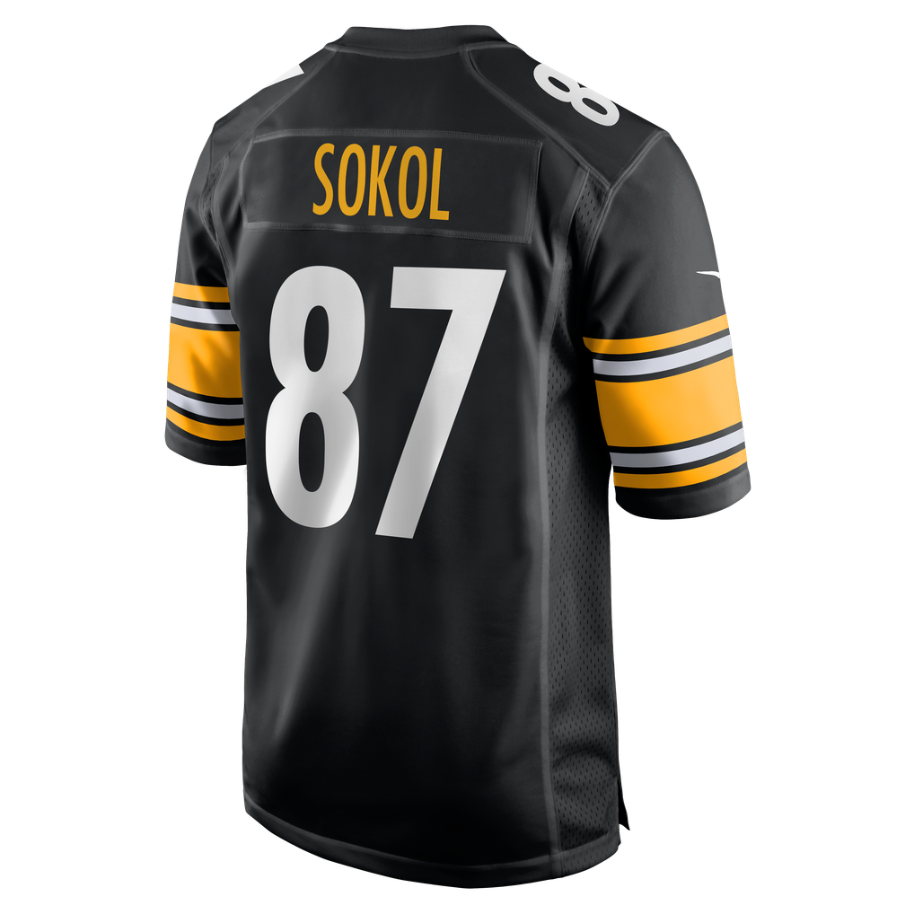 Men's Pittsburgh Steelers Matt Sokol Nike  Black Team Game Jersey - Image 4