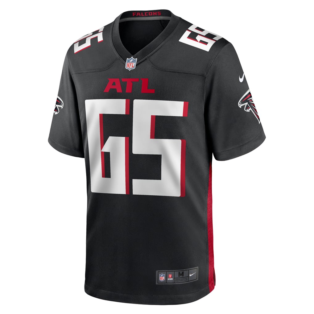 Men's Atlanta Falcons Matthew Bergeron Nike Black Team Game Jersey