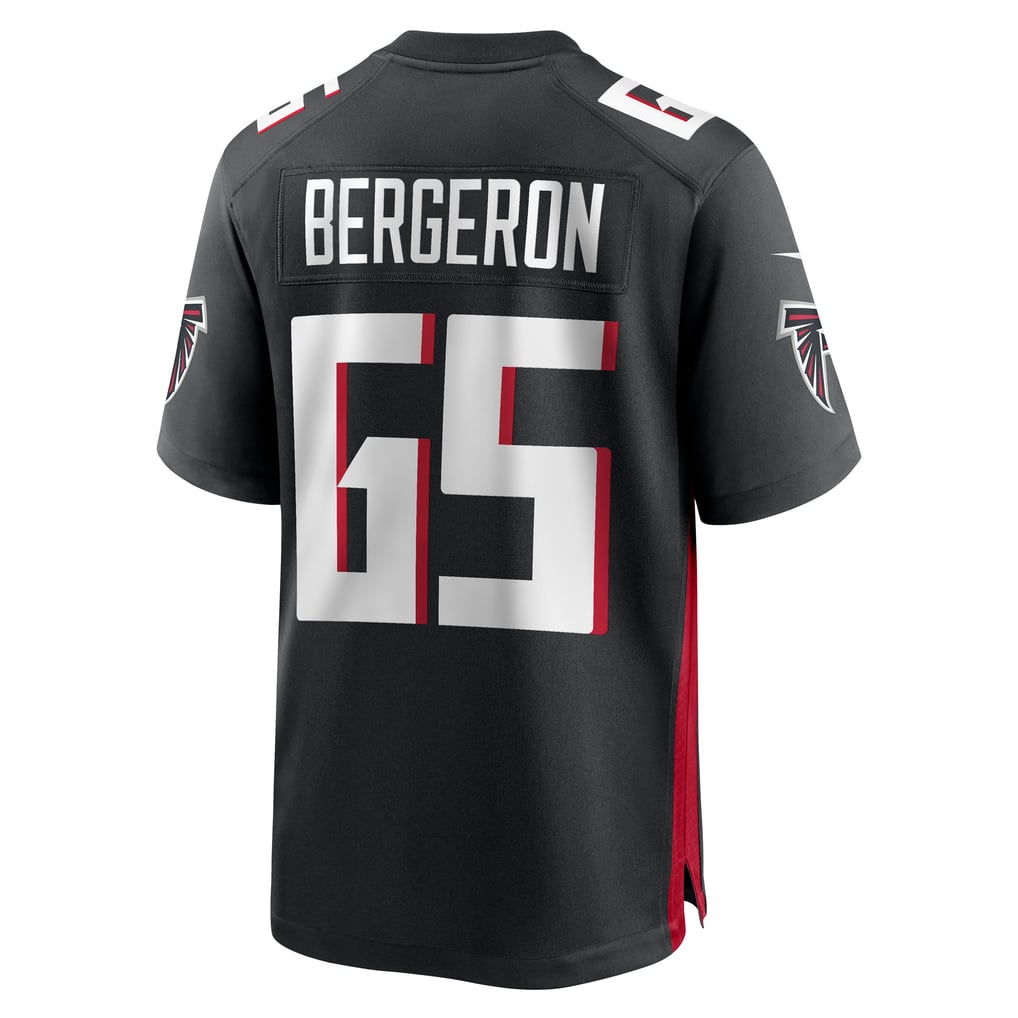 Men's Atlanta Falcons Matthew Bergeron Nike Black Team Game Jersey